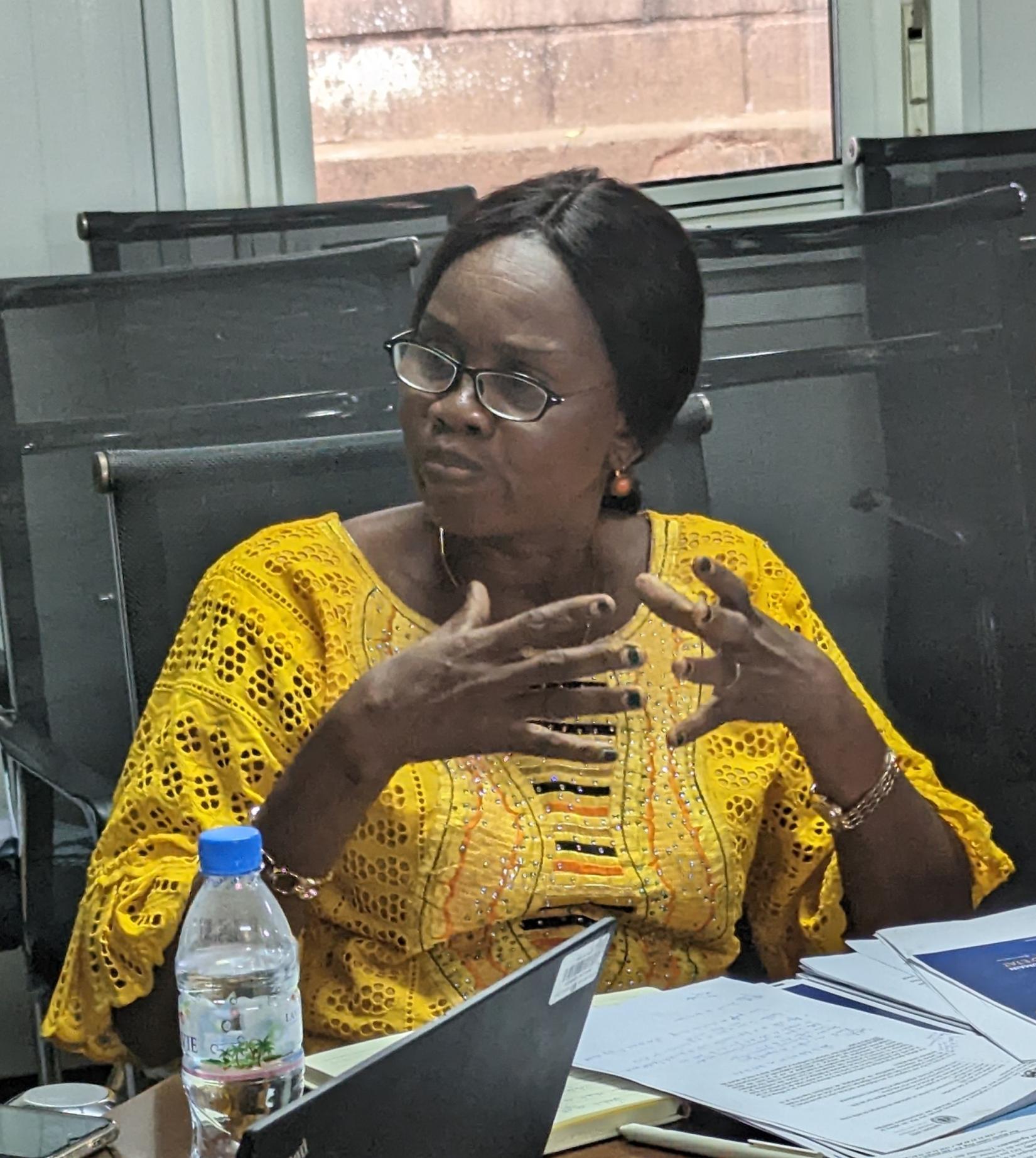 Mme Sabendo Irène, Coordonnatrice du projet Capital humain